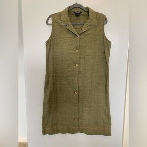 Woolrich 100% Cotton Button Down Embroidered Dress